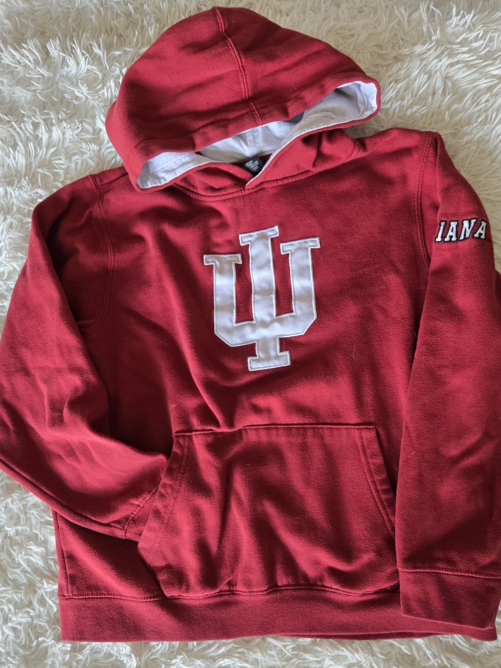 Boys Indiana University Hooded Sweatshirt, Sz XL